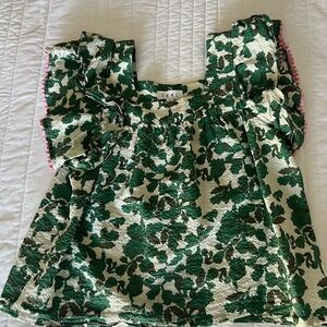 Floral Green Kids Top